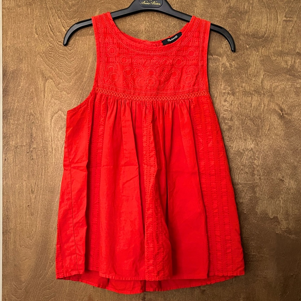 Madewell Embroidered Babydoll Tank